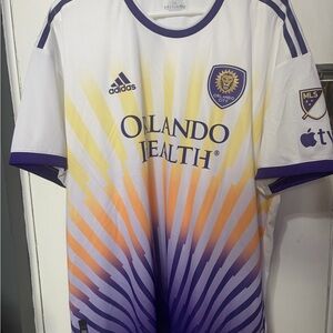 Adidas White and Yellow Orlando City Jersey